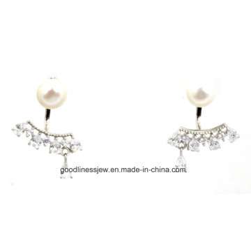 Neue Artikel Double Pearl Ohrstecker Pearl mit Crystal Stone Stud E6301